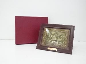 ベトナムD　一柱寺の図銅板　額装